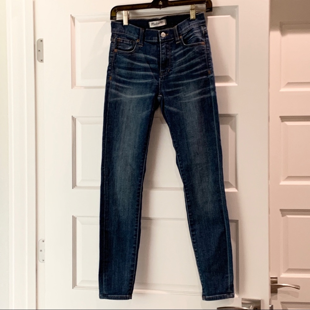 Madewell 9” High Rise Skinny Jeans, Atlantic Wash